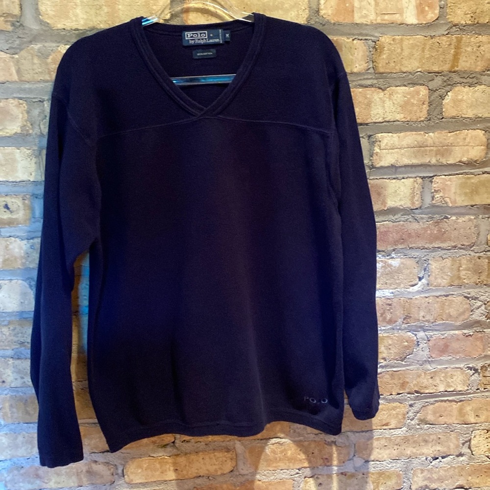 Polo by Ralph Lauren men’s size medium 100% cotton V-neck sweatshirt